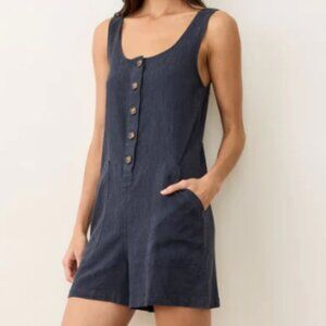 NWOT Marine Layer Sydney Romper India Ink XS